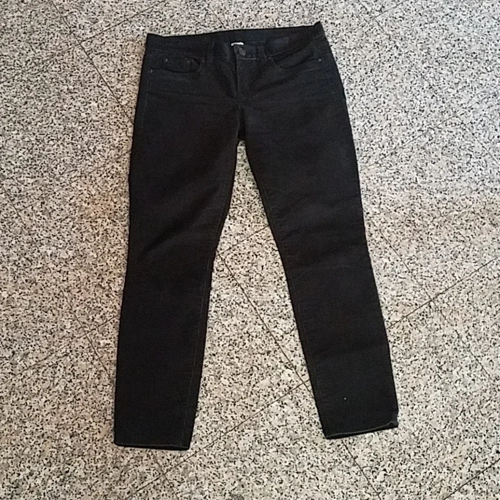 J. CREW BLACK SKINNY  VELVET PANTS SIZE 28